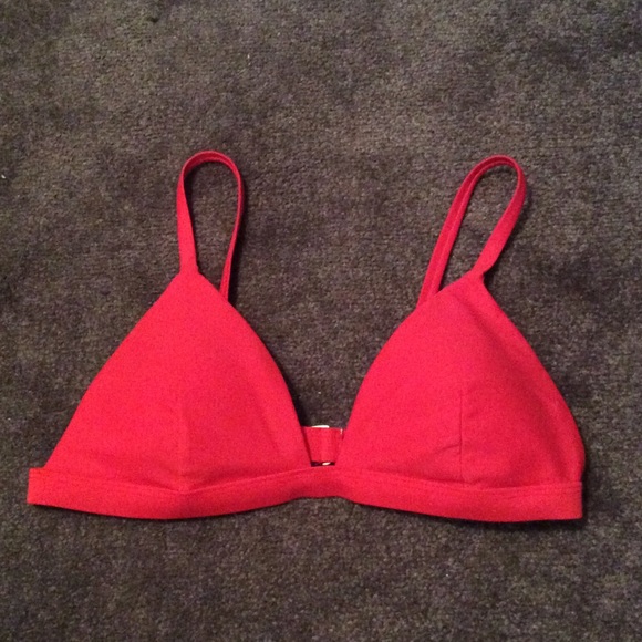 hollister red bikini top